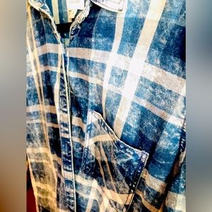 Casual Blue Plaid Shirt